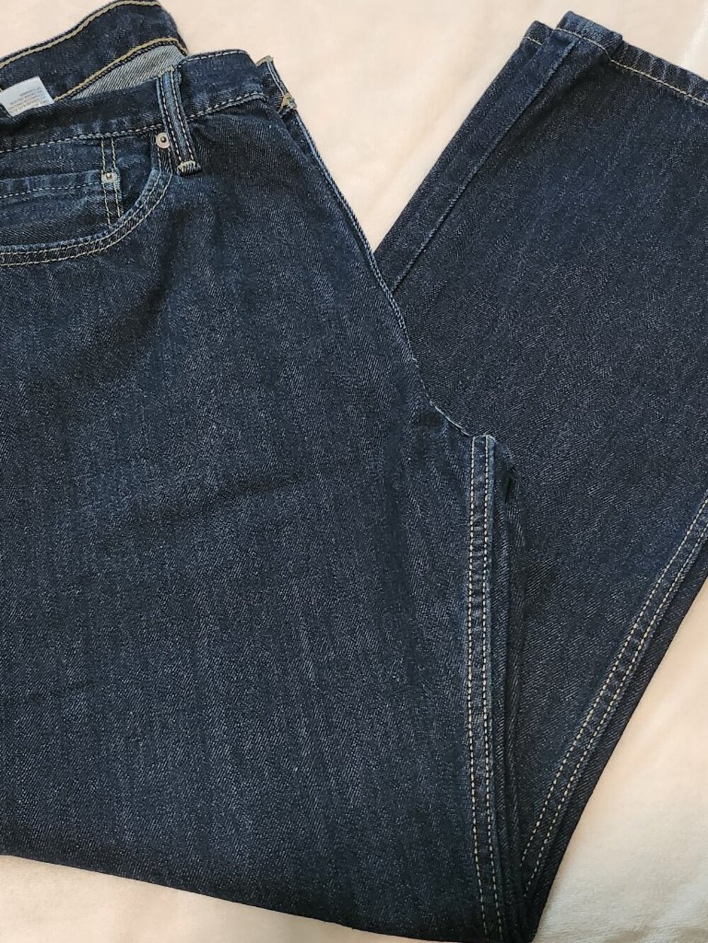 Levi's 559 Relaxed Straight Jeans Men's 36x32 Dark Indigo Wash No Flaws - Picture 2 of 5